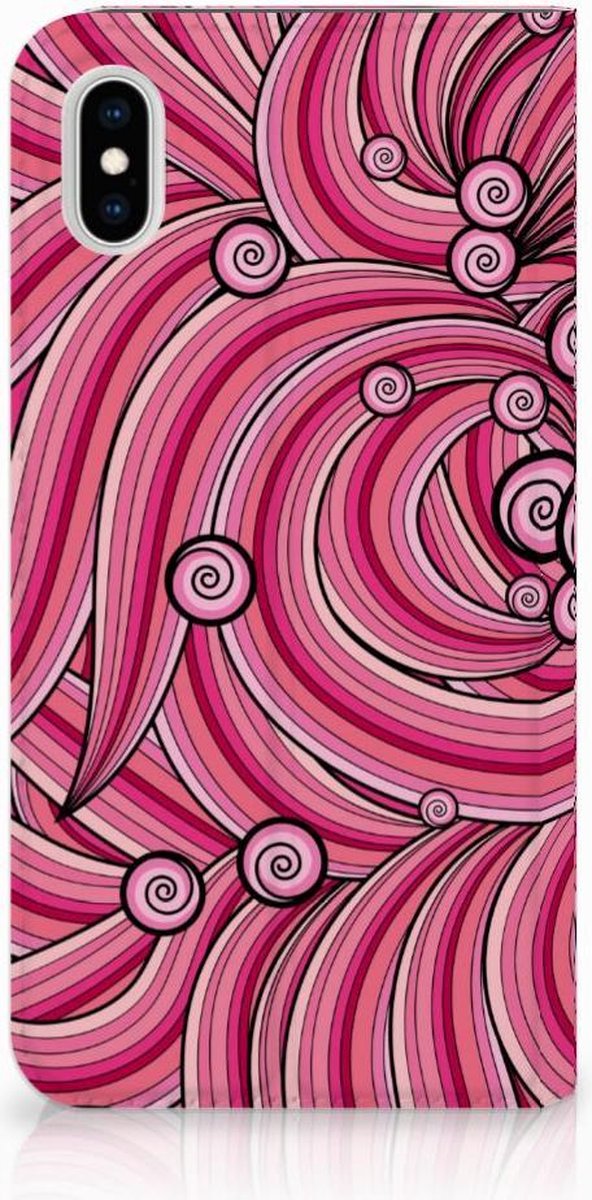 Apple iPhone Xs Max Bookcase Swirl Pink