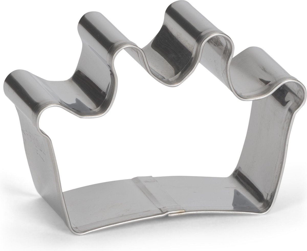 uitsteekvorm Kroon 6 cm RVS zilver