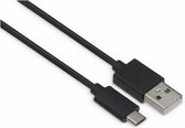 Micro USB naar USB kabel 1m - Zwart