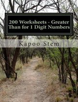200 Worksheets - Greater Than for 1 Digit Numbers