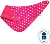 Kwijlslab Sparkling Stars - hot pink