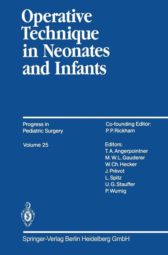 Progress in Pediatric Surgery 25 - Operative Technique in Ne ... - cover