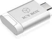 ICY BOX IB-CR100 geheugenkaartlezer USB 3.0 (3.1 Gen 1) Type-C Zilver, Wit