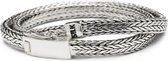 SILK Jewellery - Zilveren Wikkelarmband - Alpha - 356.19 - Maat 19