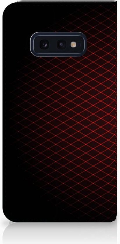 Samsung Galaxy S10e Hoesje met Magneet Geruit Rood