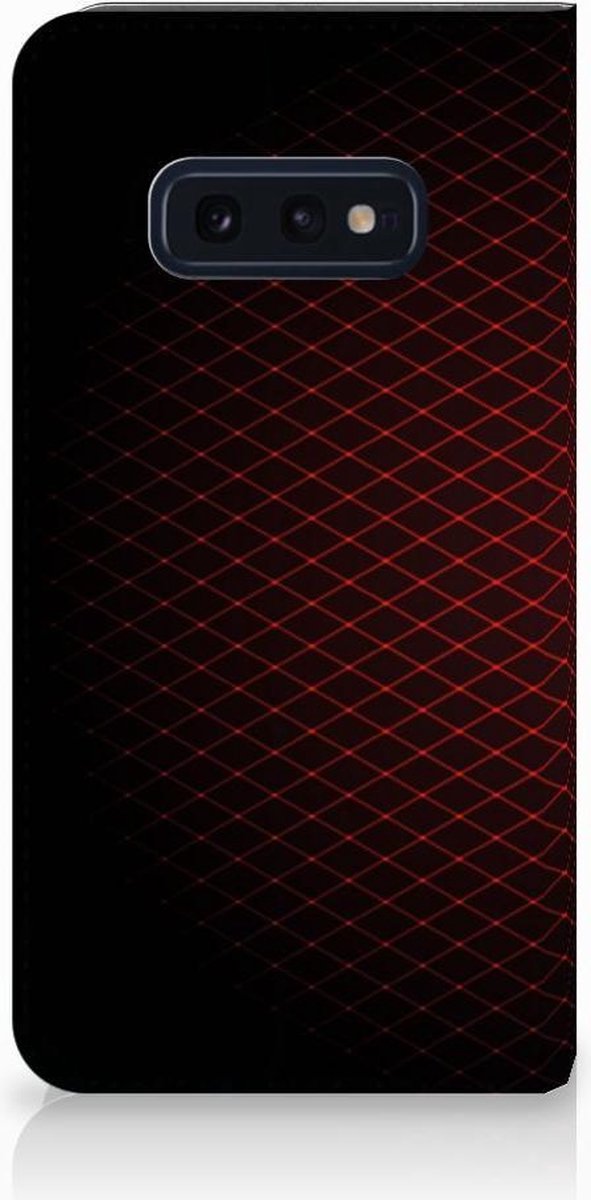 Samsung Galaxy S10e Hoesje met Magneet Geruit Rood