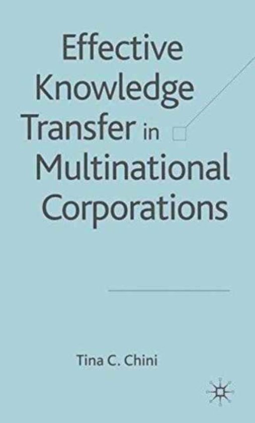 Effective Knowledge Transfer in Multinational Corporations - cover
