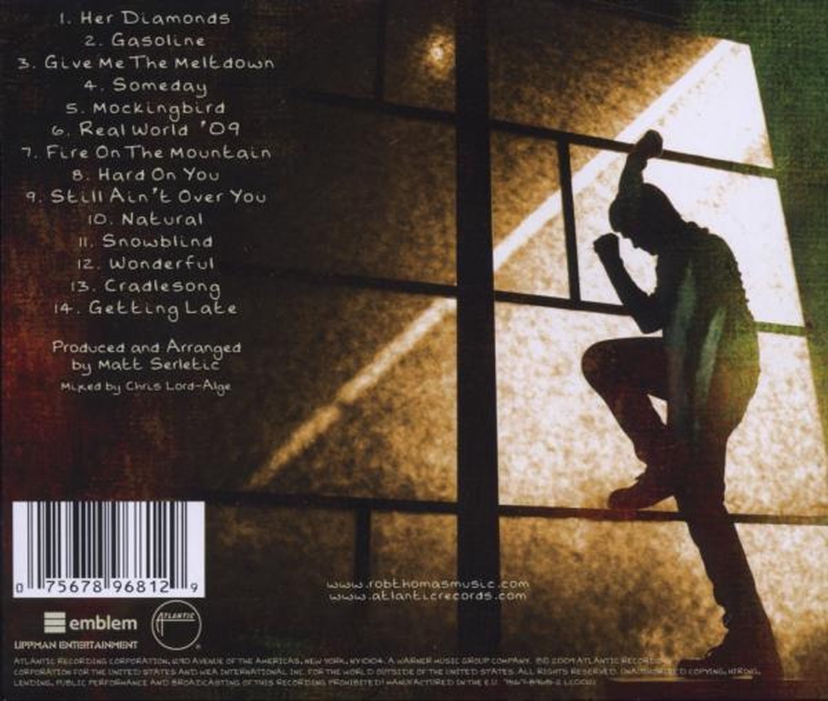 Cradlesong, Rob Thomas CD (album) Muziek