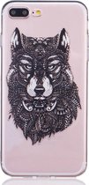 iPhone 8 Plus / 7 Plus (5.5 inch) - hoes, cover, case - TPU - Transparant - Wolf