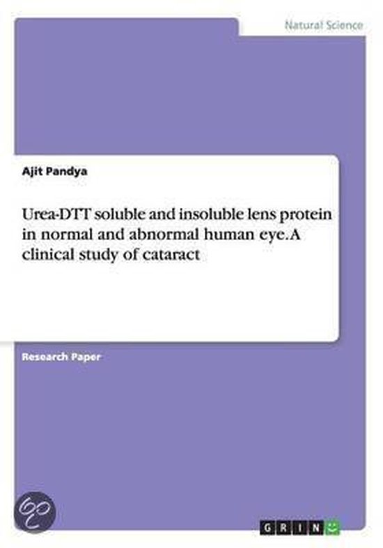 Urea-DTT soluble and insoluble lens protein in normal and ab ... - cover