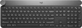 Logitech Craft Advanced keyboard with creative input dial toetsenbord RF-draadloos + Bluetooth QWERTY Italiaans Zwart, Grijs
