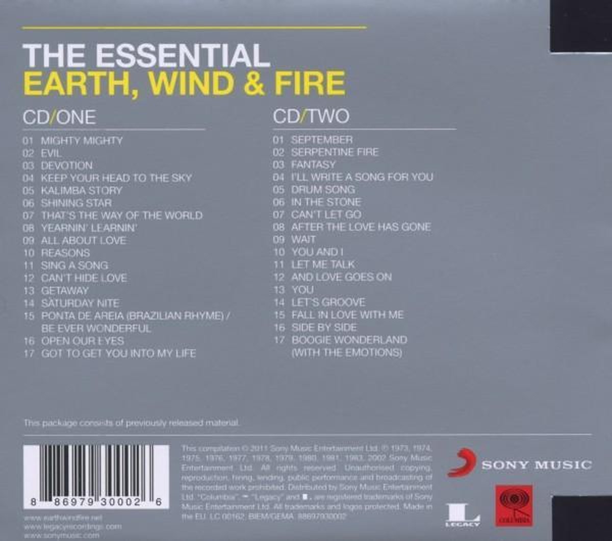 The Essential Earth Wind Fire Earth Wind Fire CD album 