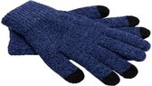 Blauwe effen touchscreen handschoenen