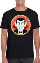 Halloween vampier/Dracula t-shirt zwart heren L
