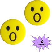 Fako Bijoux® - Tennisdemper - Emoji - Verbaasd - 2 Stuks
