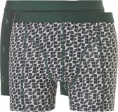 ten Cate shorts squares green and blocks grey 2 pack voor Heren - Maat L
