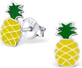 Zilveren oorbellen ananas - Toverstaartjes sieraden