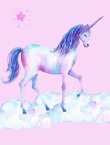 Watercolor Unicorn Clouds Composition Notebook