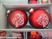 rode kerstbal met hart
