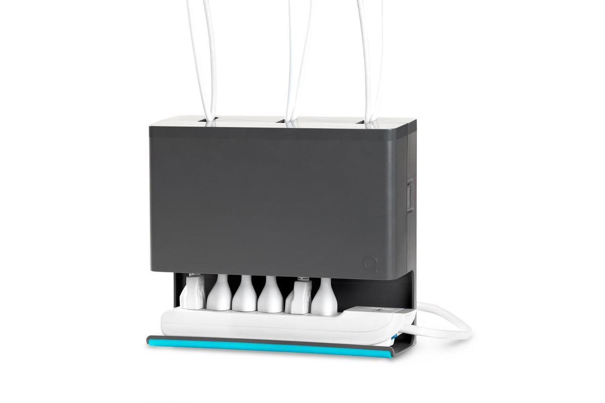 Quirky Plug Hub - Kabelbox voor netjes wegwerken kabels en stekkerdoos  - zwart