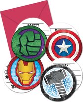 PROCOS - 6 Mighty Avengers uitnodigingen en enveloppen - Decoratie > Kaarten