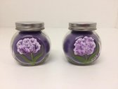 2 Geurkaarsen paars met tulp