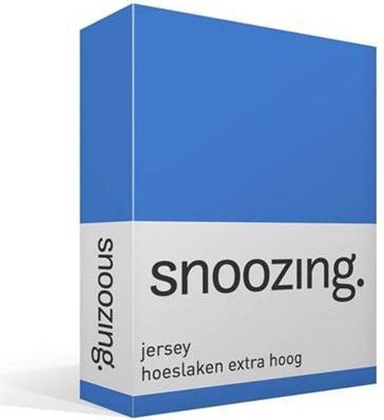 Snoozing Jersey - Hoeslaken Extra Hoog - 100% gebreide katoen - 180x210/220 cm - Meermin