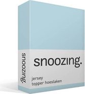 Snoozing Jersey - Topper Hoeslaken - 100% gebreide katoen - 160x210/220 cm - Hemel