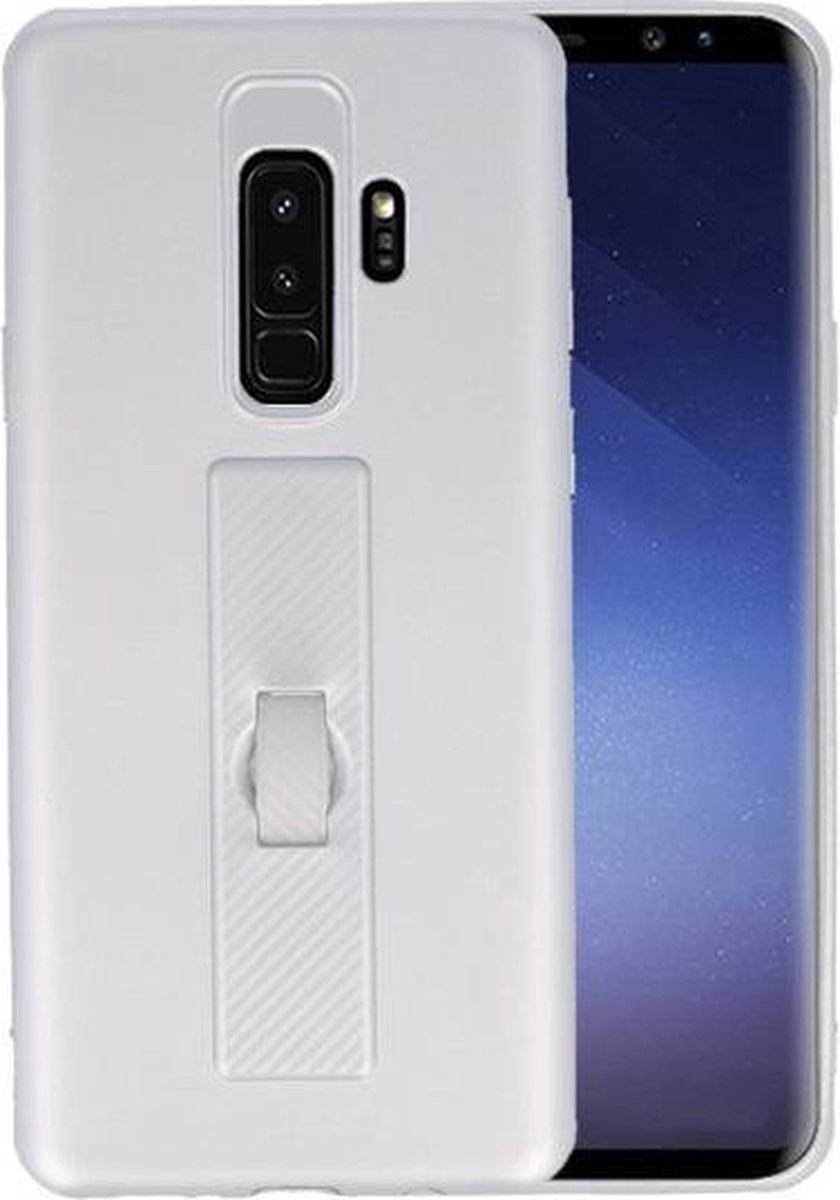 Zilver Carbon serie Zacht Case hoesje voor Samsung Galaxy S8 Plus