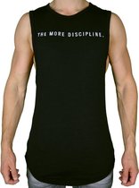 The More Discipline Cut Off Shirt Stretch | Zwart (XL) - Disciplined Sports