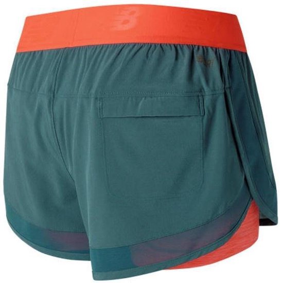 New Balance Hardloopbroek Mixed Media Dames Groen/oranje Mt M | bol.com