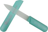 Bohemia Glasvijl / Nagelvijl in Hardcover - Voor Manicure & Pedicure ( MINT GROEN )