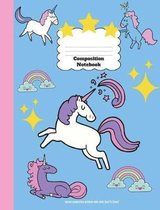 Unicorn Composition Notebook Wide Ruled, Back To School