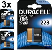 3 Stuks - Duracell CRP2 / 223 / DL223 / EL223AP / CR-P2 6V Lithium batterij