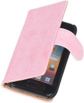 Bestcases Vintage Light Pink Book Cover Samsung Galaxy Core i8260