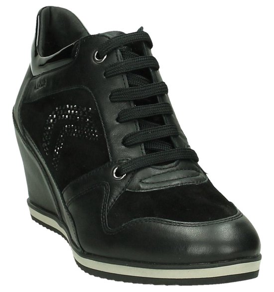 Geox - D 5454 A - Sneaker met sleehak - Dames - Maat 41 - Zwart - 9999  -Black... | bol.com