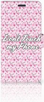 Geschikt voor Samsung Galaxy S8 Plus Book Case Hoesje Flowers Pink DTMP