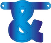 Banner letter Ampersand blauw