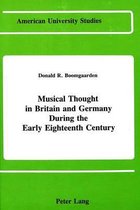 Musical Thought in Britain and Germany During the Early Eighteenth Century