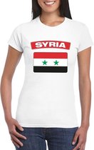 T-shirt met Syrische vlag wit dames L