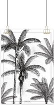 Fabrikten Palm Kokospalm Print – A4 – Zwart/Wit