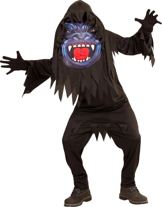 Gorilla kostuum met grote kop voor tieners - Verkleedkleding