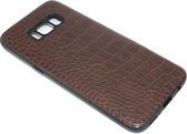 Xssive Hard Back Cover Case voor Samsung Galaxy S8 Plus G955 - Croco Print - Bruin