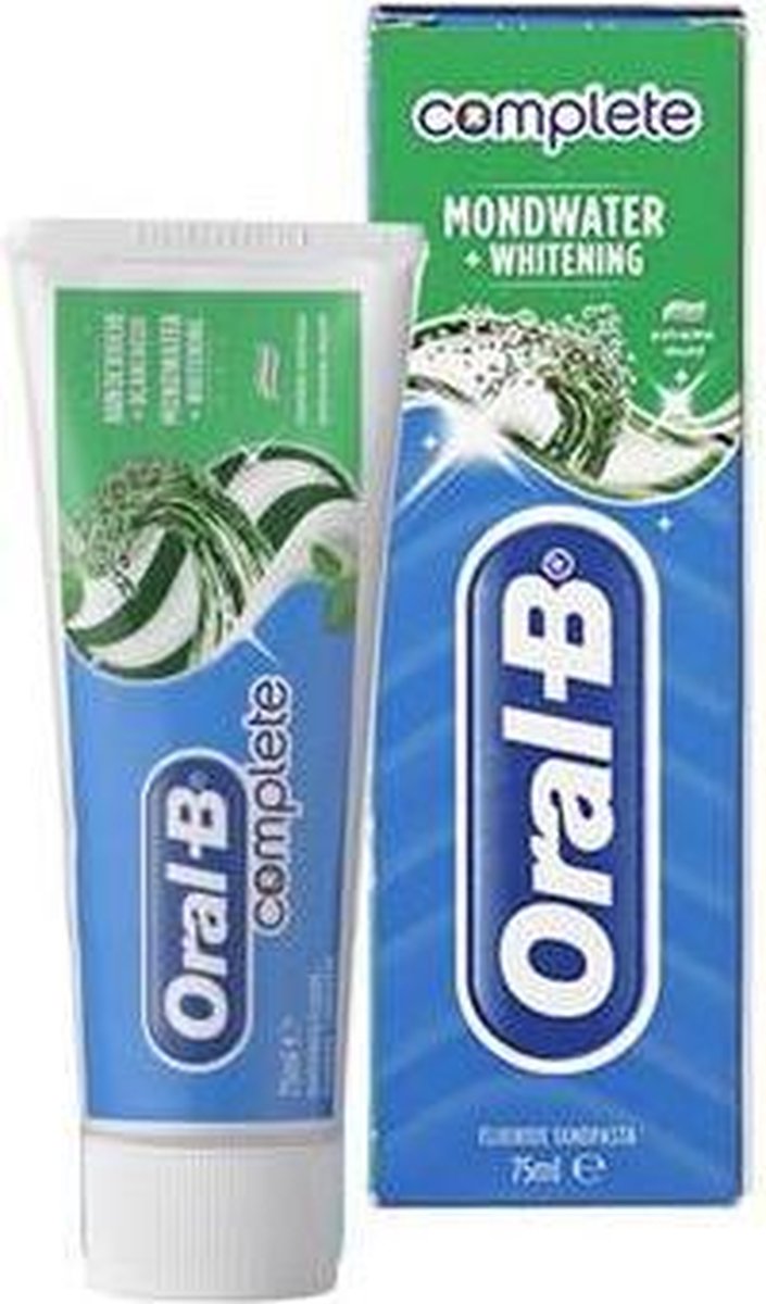 Modieus Nadenkend Geef energie Oral-B Complete Mouthwash + Whitening - 2 x 75 ml - Tandpasta | bol.com