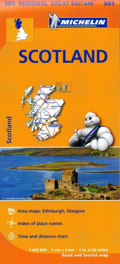 Regionale kaarten Michelin - Michelin Wegenkaart 501 Schotland