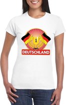 Wit Duitsland supporter kampioen shirt dames XL