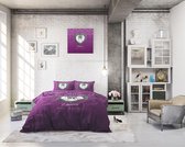 Sleeptime Romance Heart - Dekbedovertrekset - Tweepersoons - 200x200/220 + 2 kussenslopen 60x70 - Paars