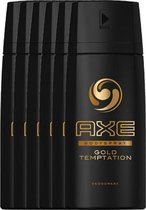 Axe Gold Temptation - 6 x 150 ml - Deodorant Spray - Voordeelverpakking
