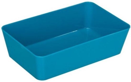 Opbergmand Wenko Candy Kunststof Petrol 6x14x22cm