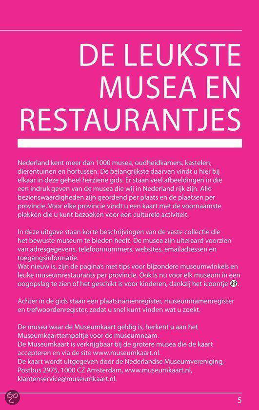 Titelpagina van een gids met de tekst "De leukste musea en restaurantjes".